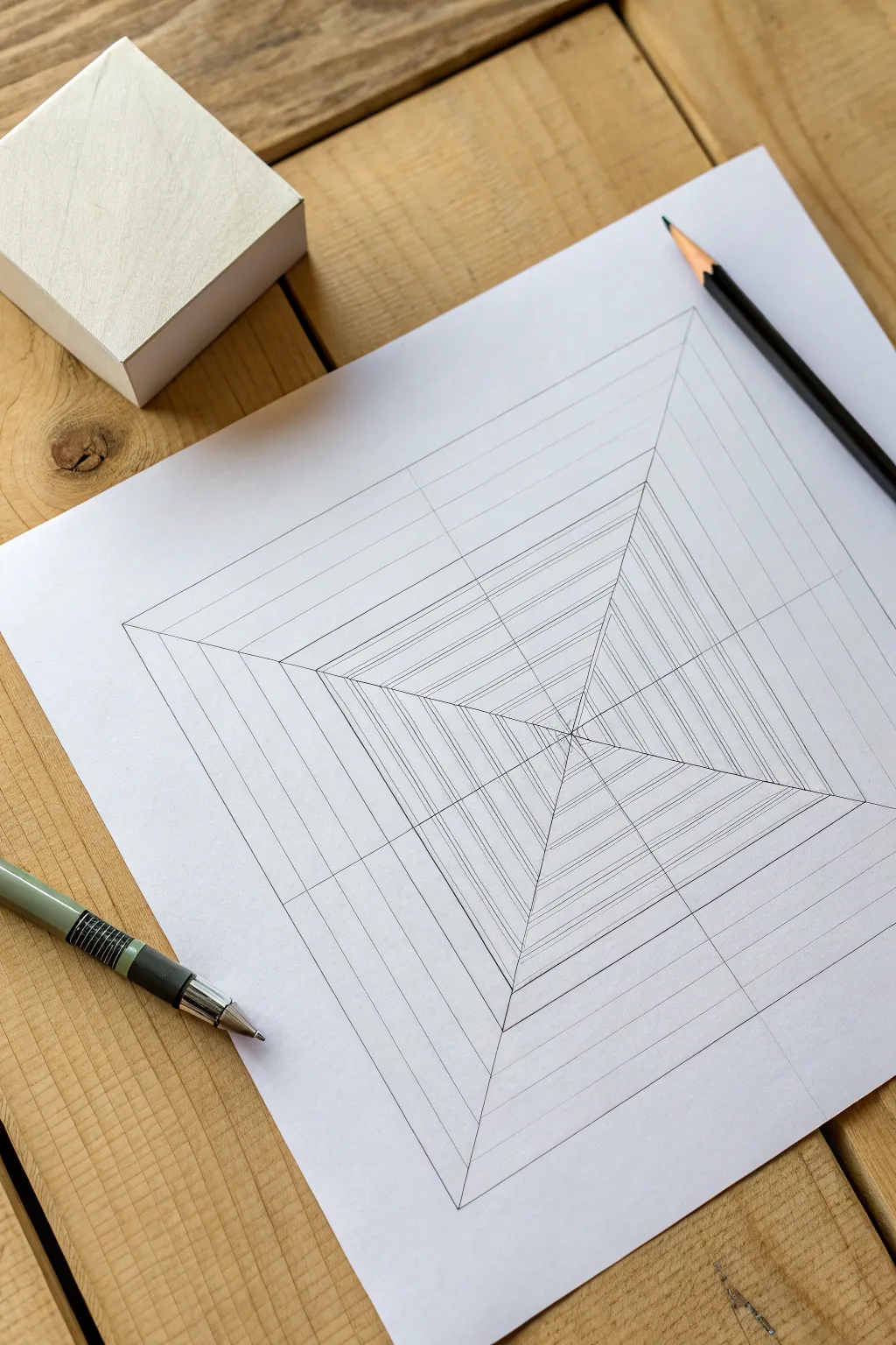 Impossible box illusion: clean edges, precise overlaps, and soft shading for believable 3D depth