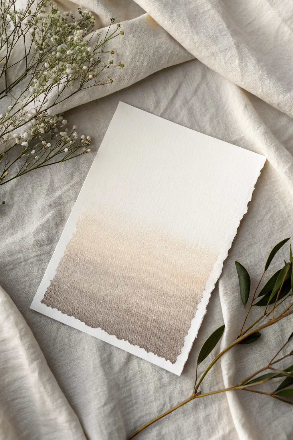 Warm greige gradient wash with fog-soft transitions from warm gray to taupe and ivory