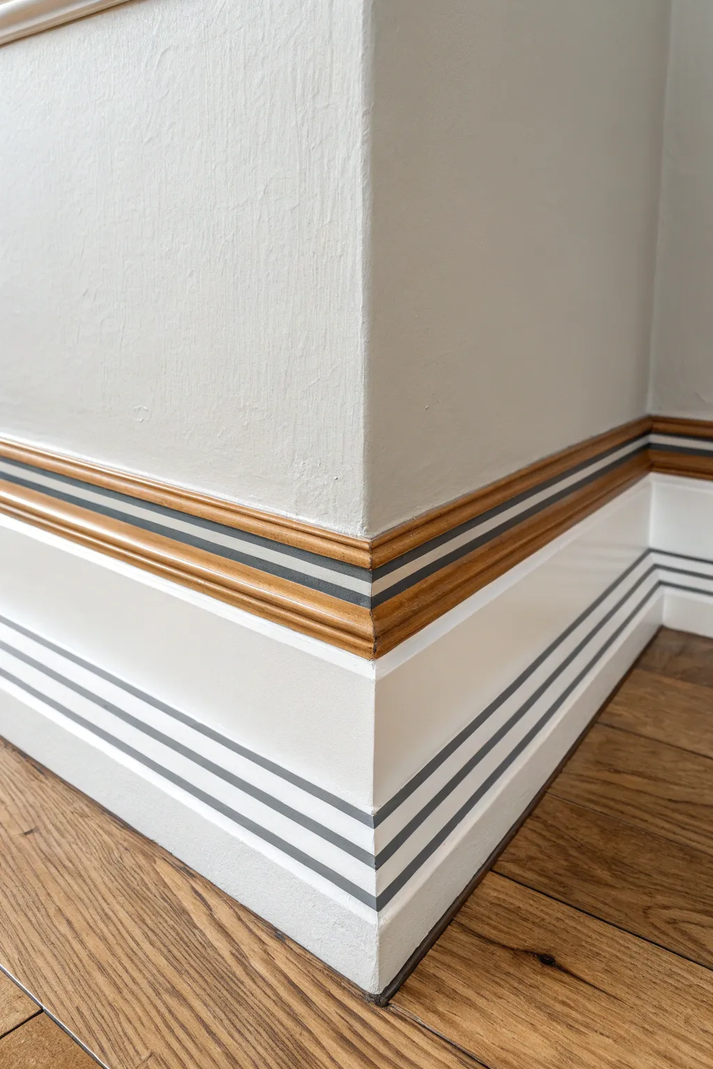 Crisp double-line border: two thin parallel strokes that add calm, modern structure to any room