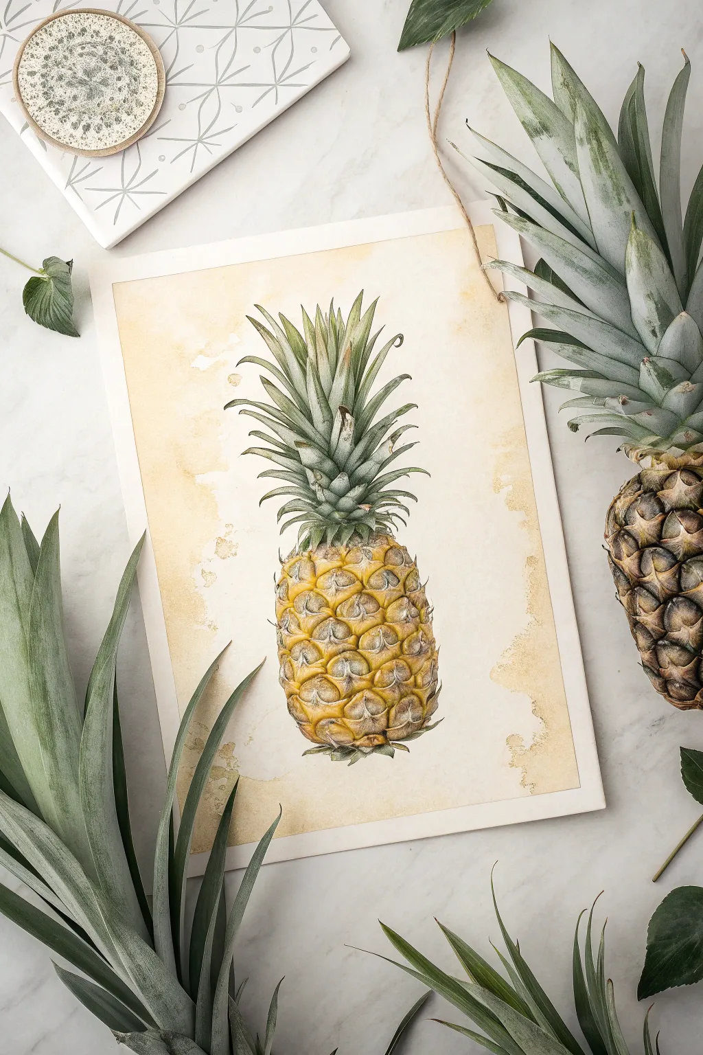 Simple crosshatch pineapple texture: neat diamonds, tiny dots, and calm minimalist contrast