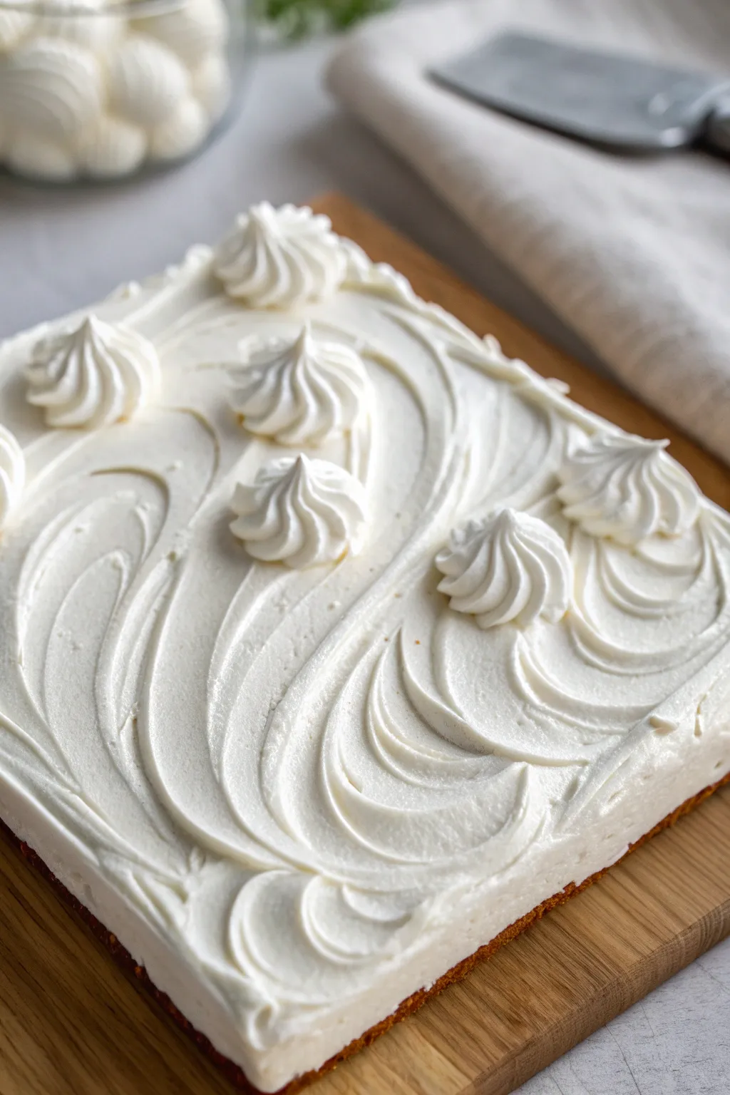 Whipped plaster swirls and peaks on a clean canvas, a dreamy tactile texture art idea