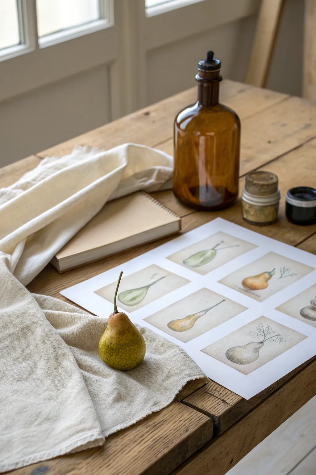 Rotate one still life and paint it 6 ways with identical props for a serene rotation series