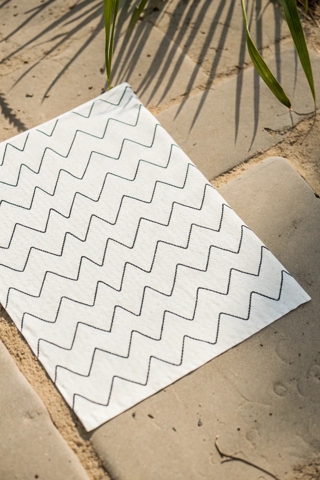 High-contrast chevron zigzag rhythm, crisp and hand-drawn for minimalist boho pattern ideas