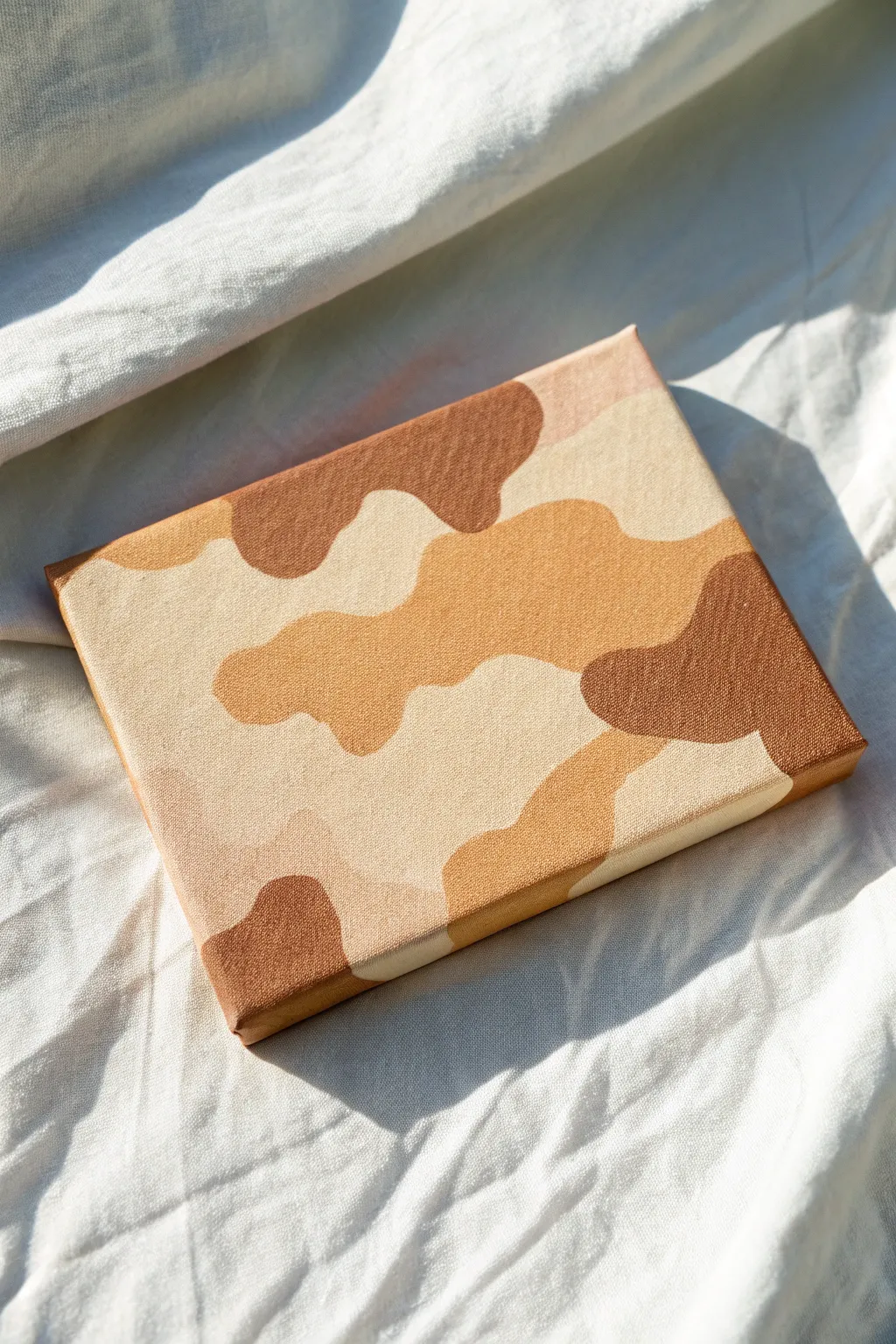 Warm desert camo in sandy neutrals for an airy, sun-faded minimalist boho vibe.