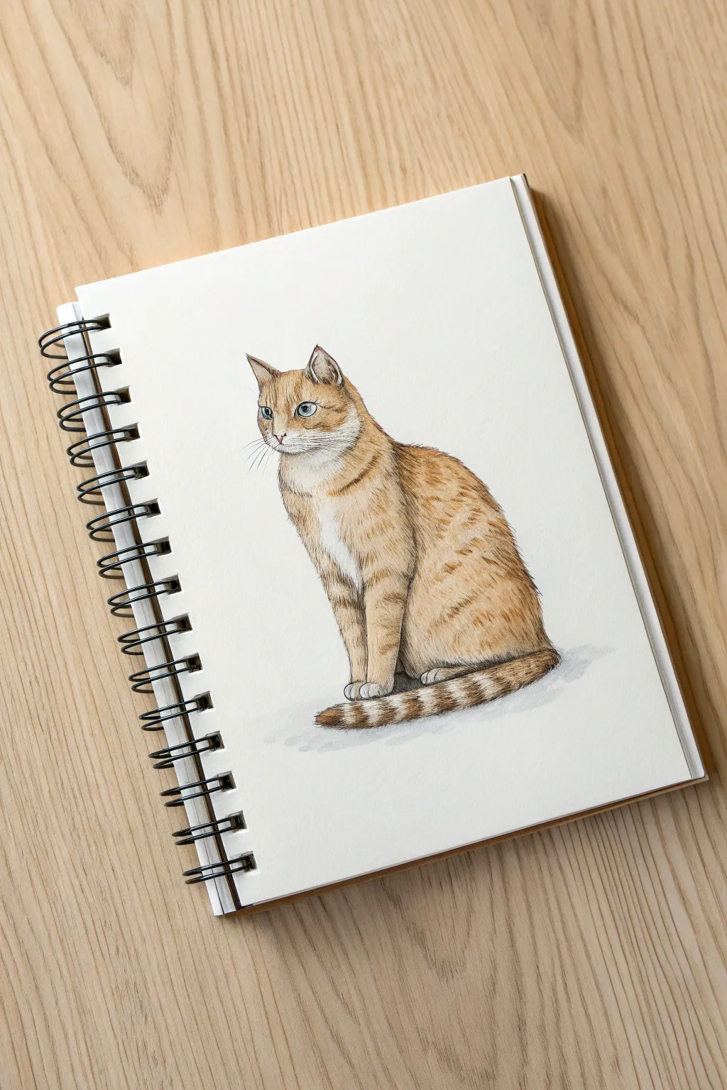 Practice tabby stripes with this simple sitting cat pose, clear groupings and bold contrast.