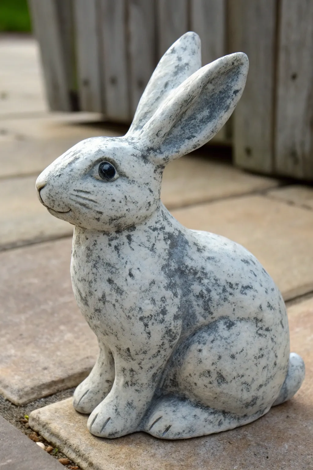 Layered grays create a chic faux concrete bunny with soft wipe-back highlights and texture.