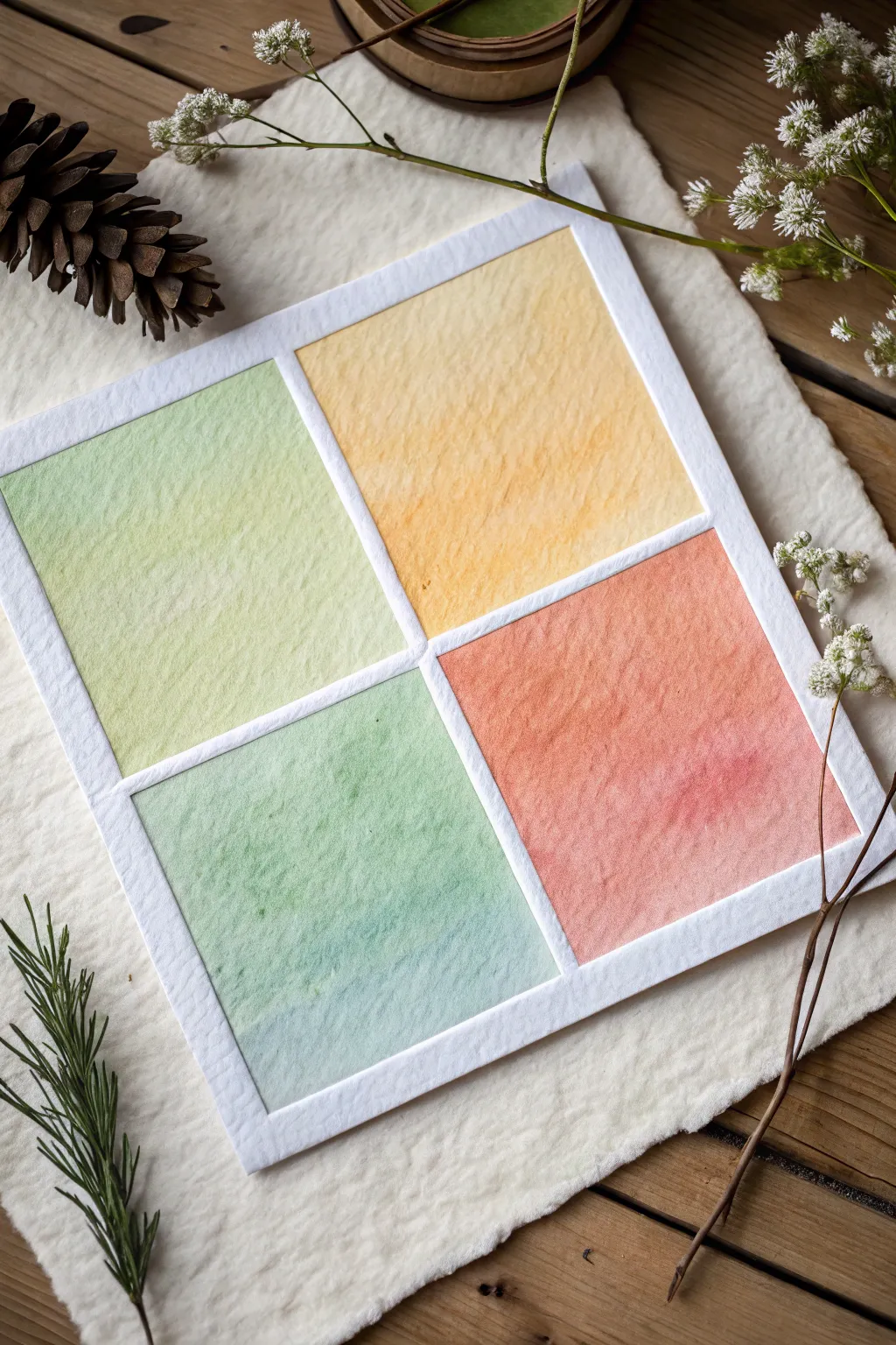 Four clean quadrants, four seasonal palettes to make color coding your artwork feel effortless