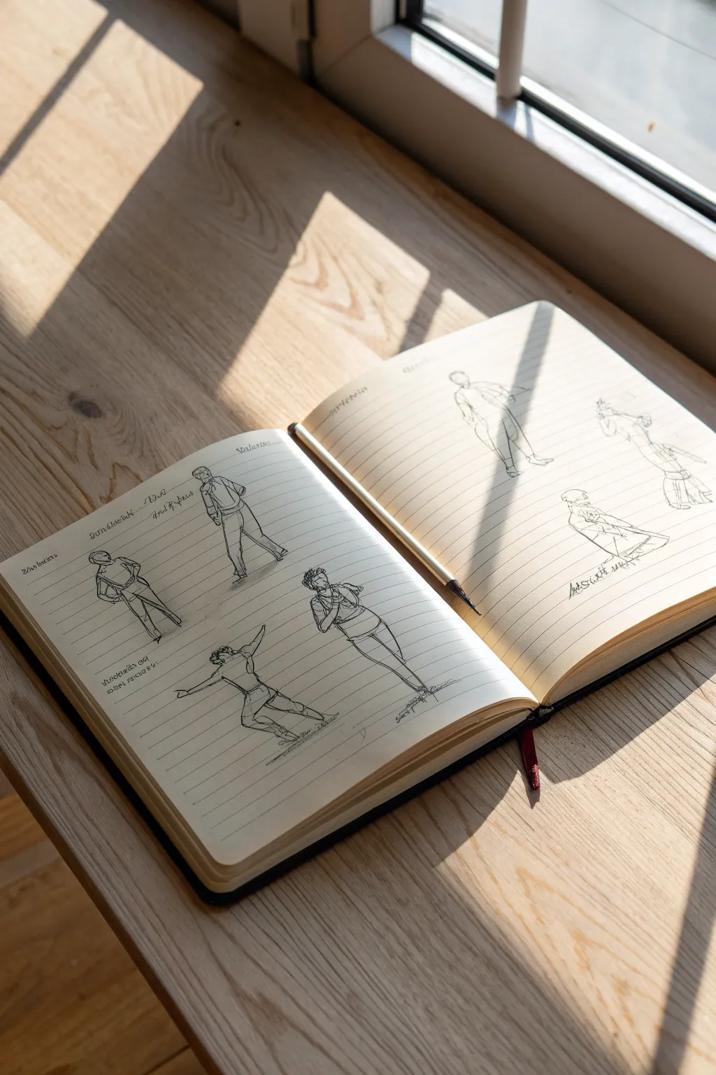 Warm-up gesture drawing page: loose 30–60s poses, simple lines and beautiful contrast