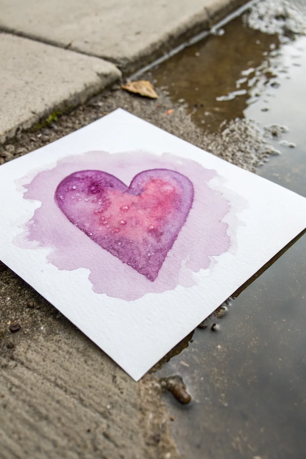 Watch pigments bloom and blend softly with this dreamy wet-on-wet watercolor heart painting idea.