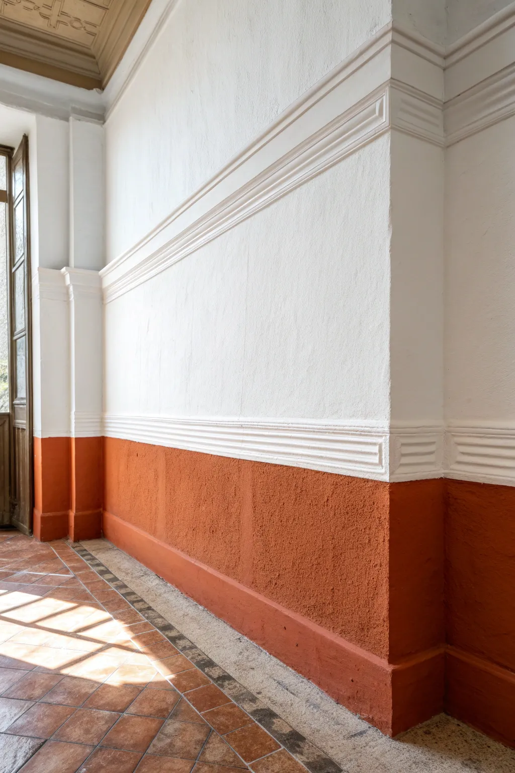 Thick painted band with a skinny pinstripe for a clean, custom wall border moment.