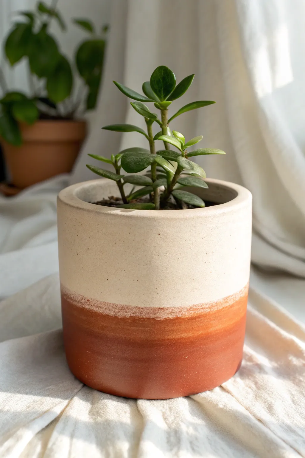 Smooth ombre dip pot with deep color at the base for an easy, modern gradient drawing idea