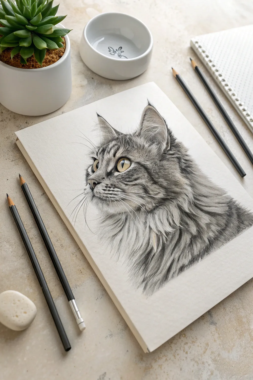 Master the art of drawing realistic, fluffy cat fur with these pencil techniques.