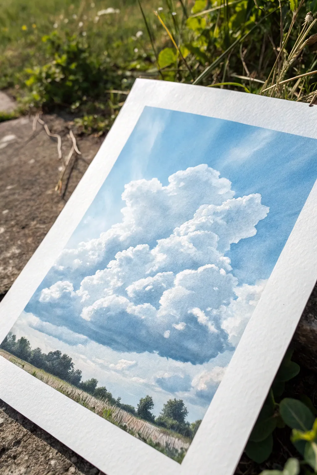 Fluffy clouds made simple: soft dabbing layers that build from whisper-light to bright white