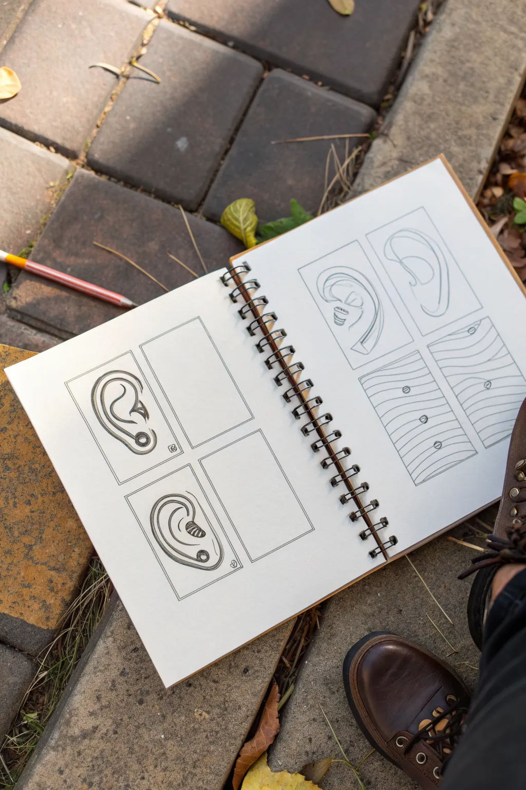 Ears made easy: simple shape steps for front and 3/4 views, calm and clear to follow