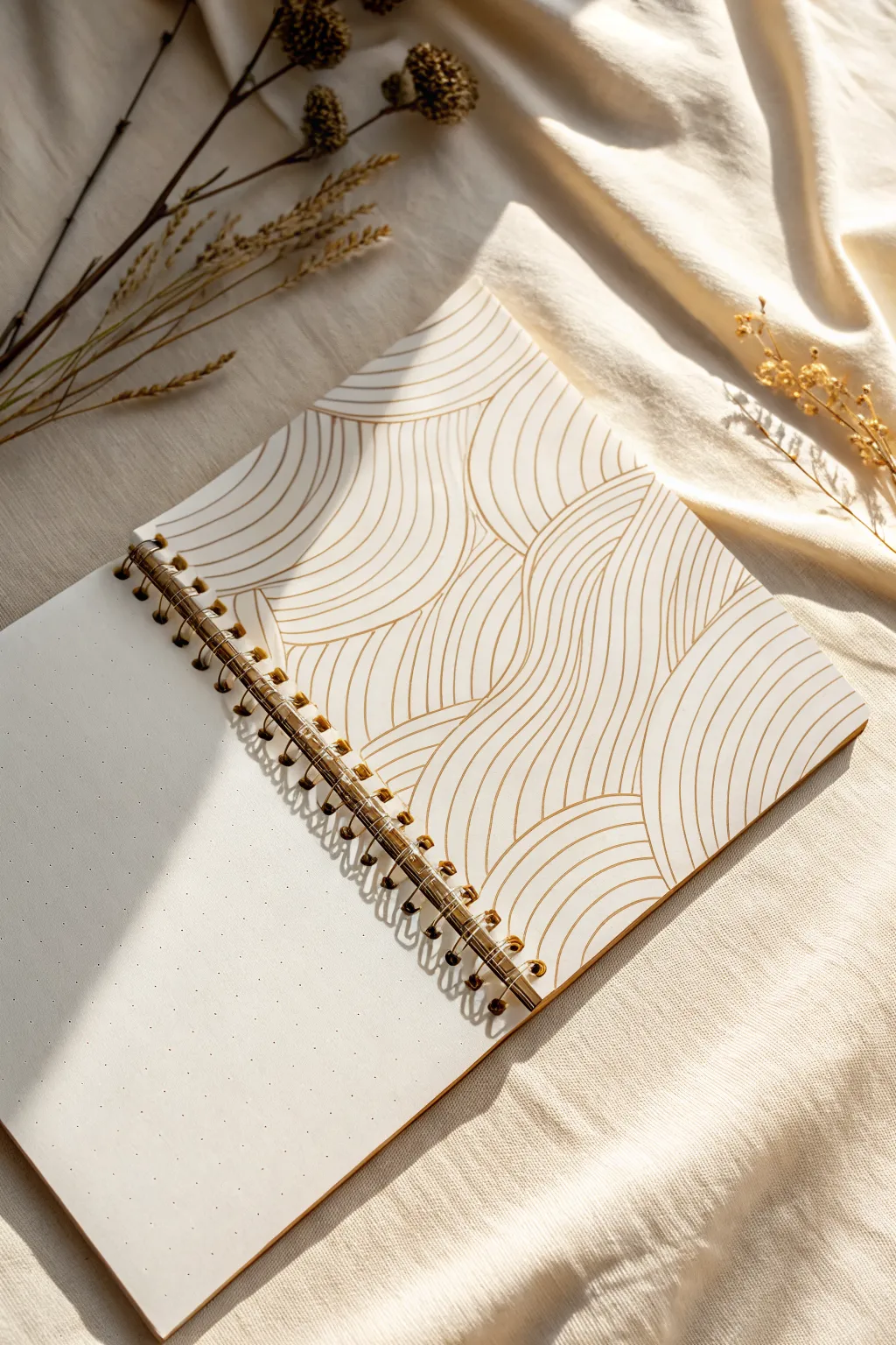 Wavy line flow background in one ink color, a calm topographic ripple pattern to draw easily