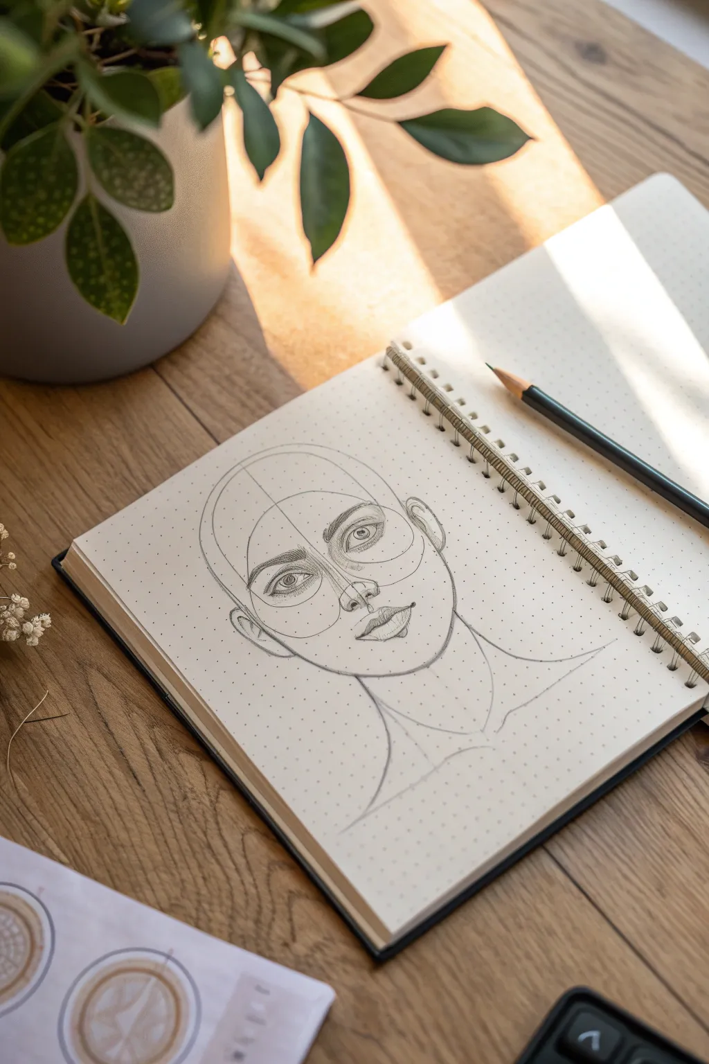 Five-eye width trick: an easy front-face sketch guide for balanced, evenly spaced features