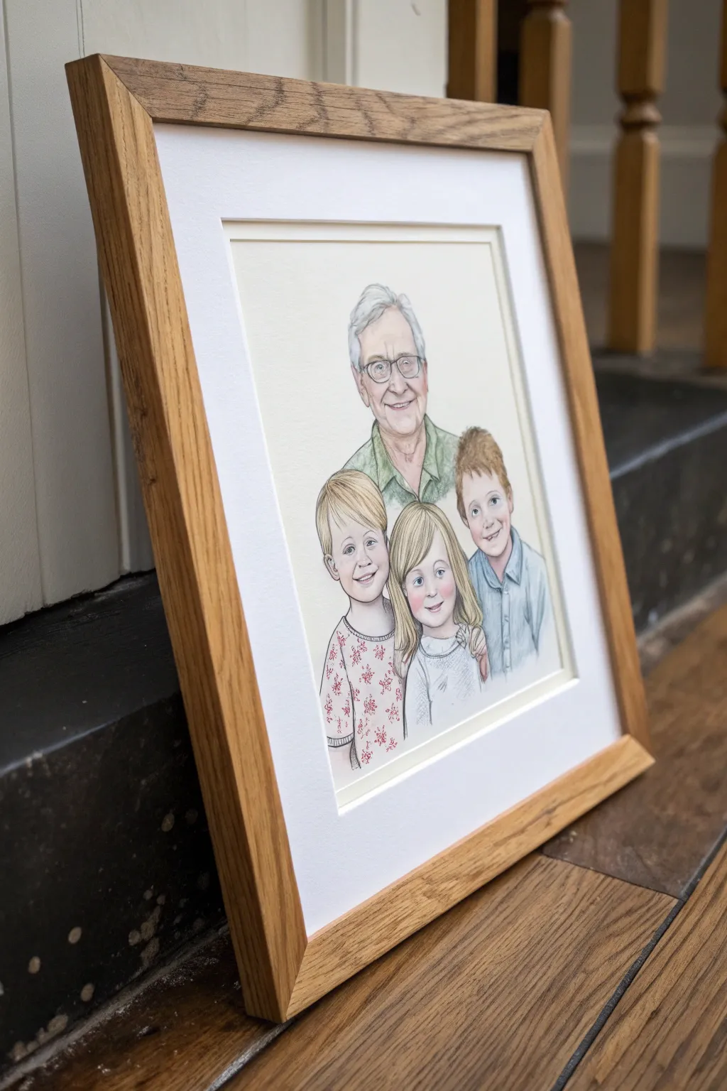 Heirloom-sized extended family portrait with grandparents centered, a timeless gift for grandparents