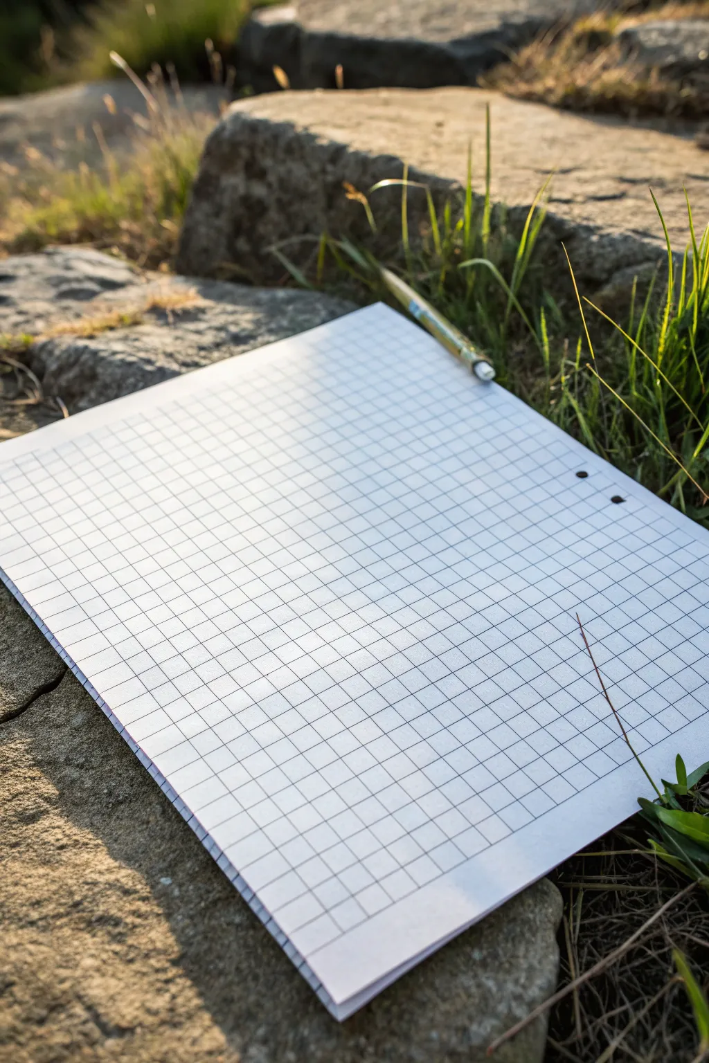 Isometric 3D cubes on graph paper, using the grid for measured edges and soft shading.