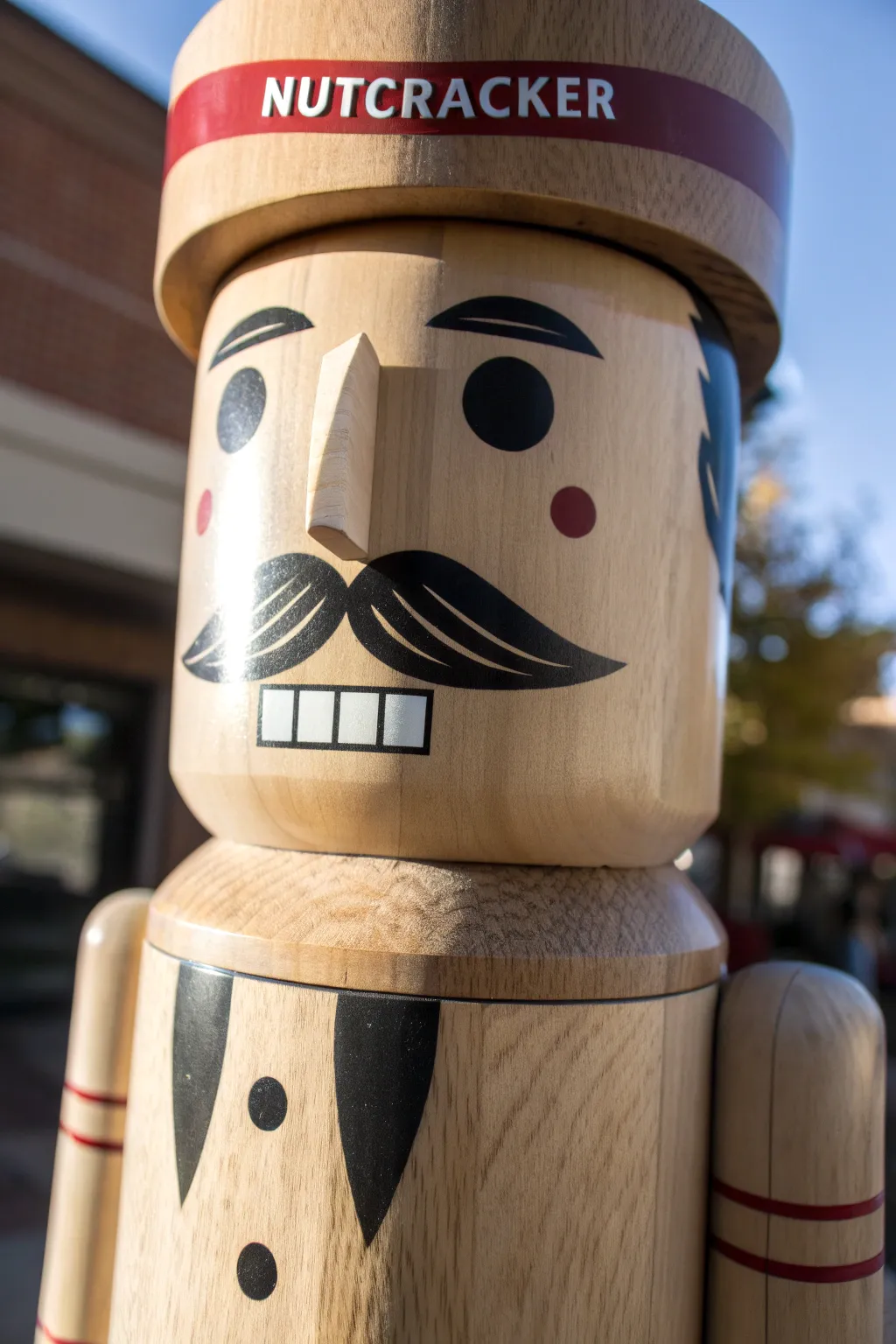 Master the minimalist look by using simple dots and clean lines for a chic nutcracker face.