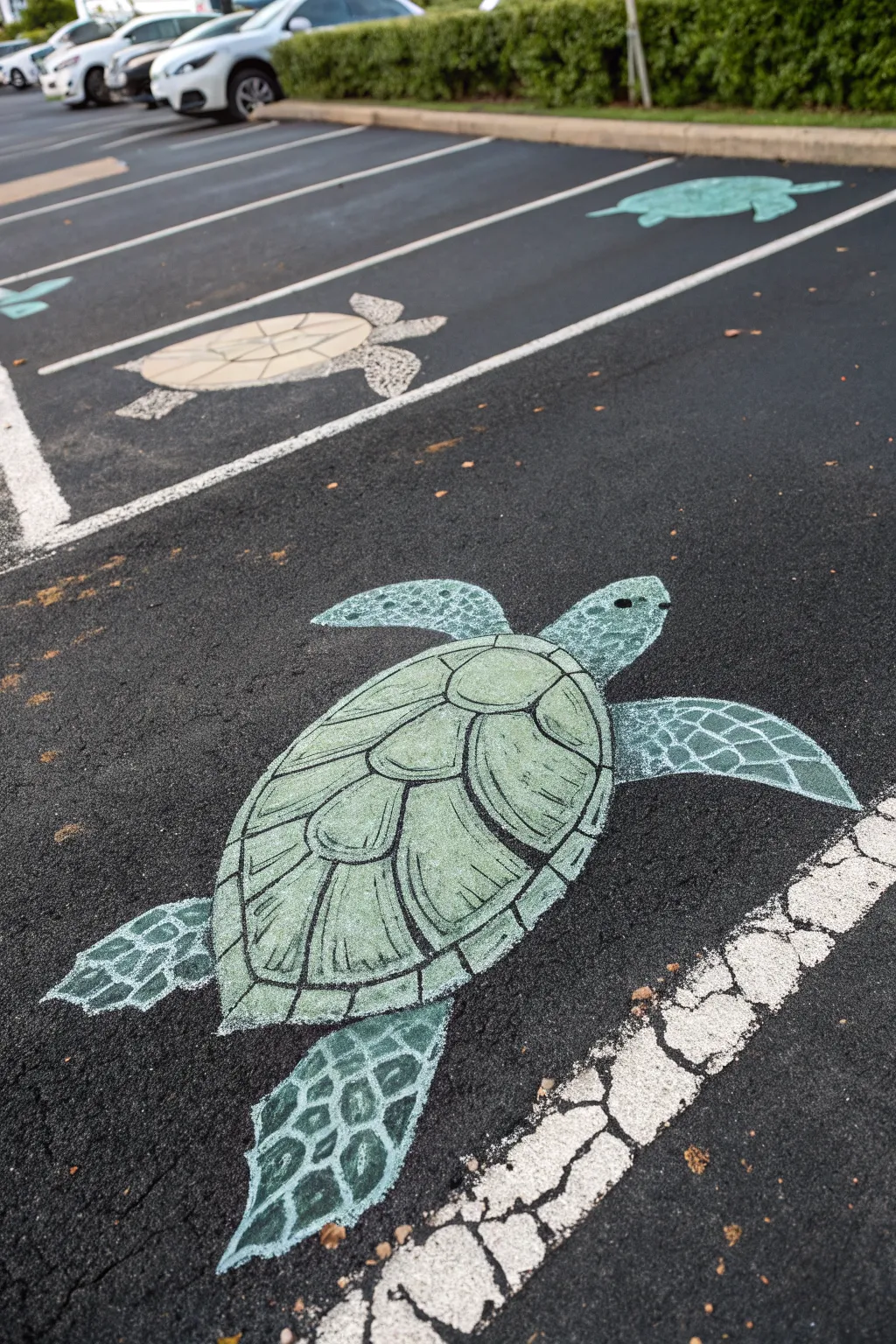 Make a splash with this chill sea turtle parking spot design. Relaxation vibes only! 🐢🌊
