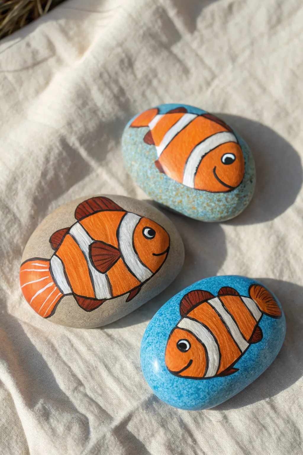 Transform smooth stones into a vibrant underwater world with these easy DIY tropical fish painted rocks.