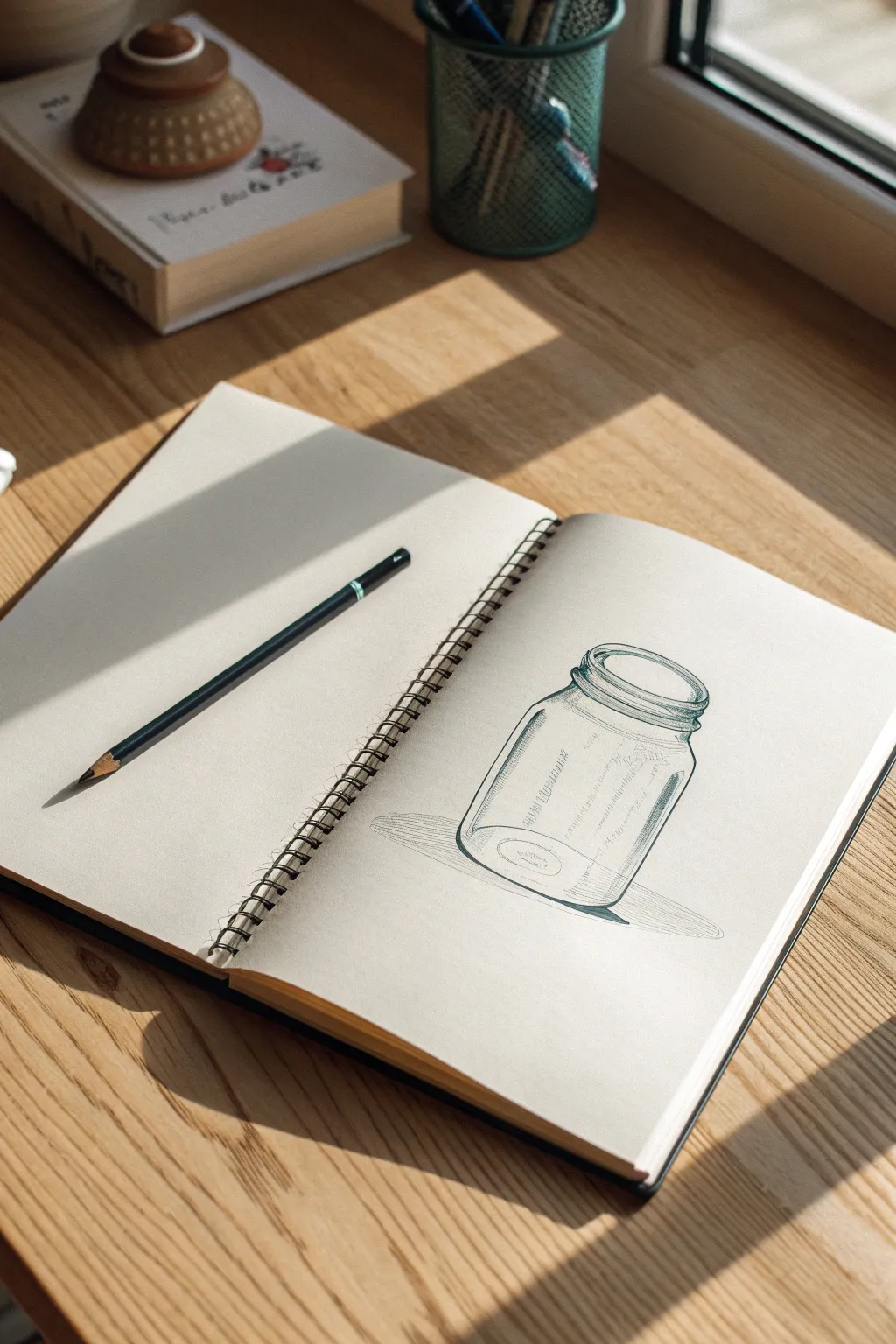 One-object still life: a simple jar study with a soft shadow for an easy sketchbook win