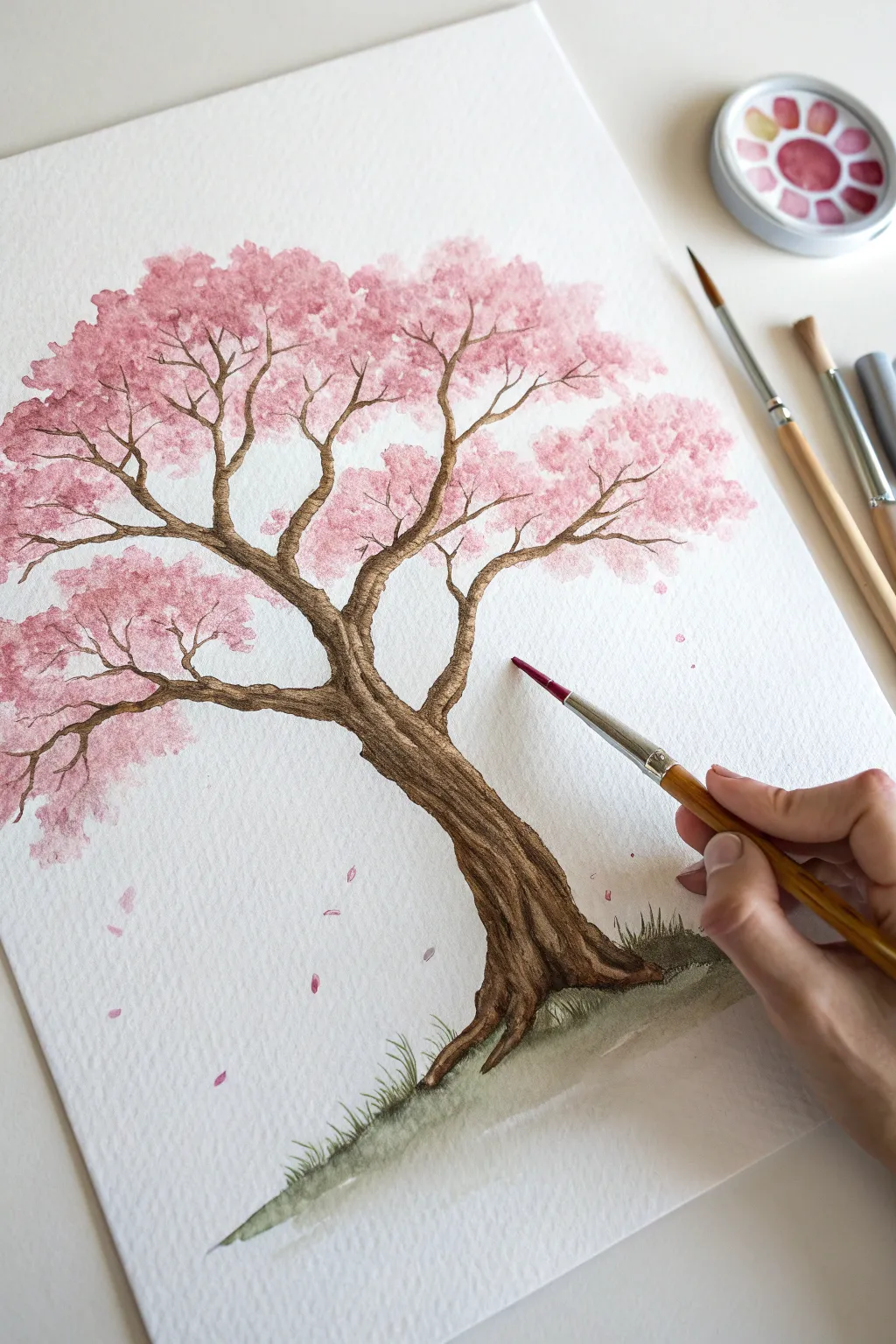 Channel your inner artist with this whimsical heart-shaped tree painting idea. 🎨🌸