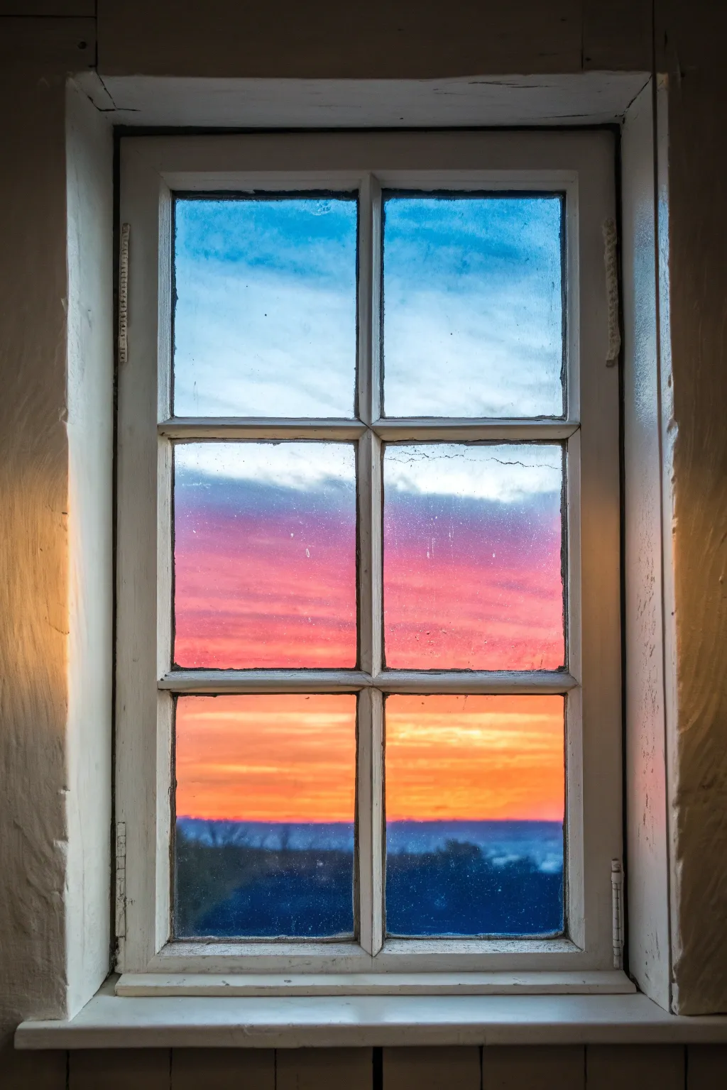 Create a glowing sunset ombré on glass with a clean horizon band for dreamy backlit color.