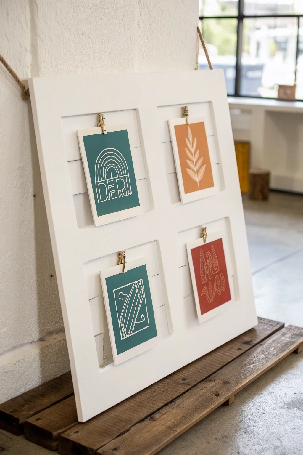 Art club perspective project: bold 3D block shapes with visible pencil guides and striking colors