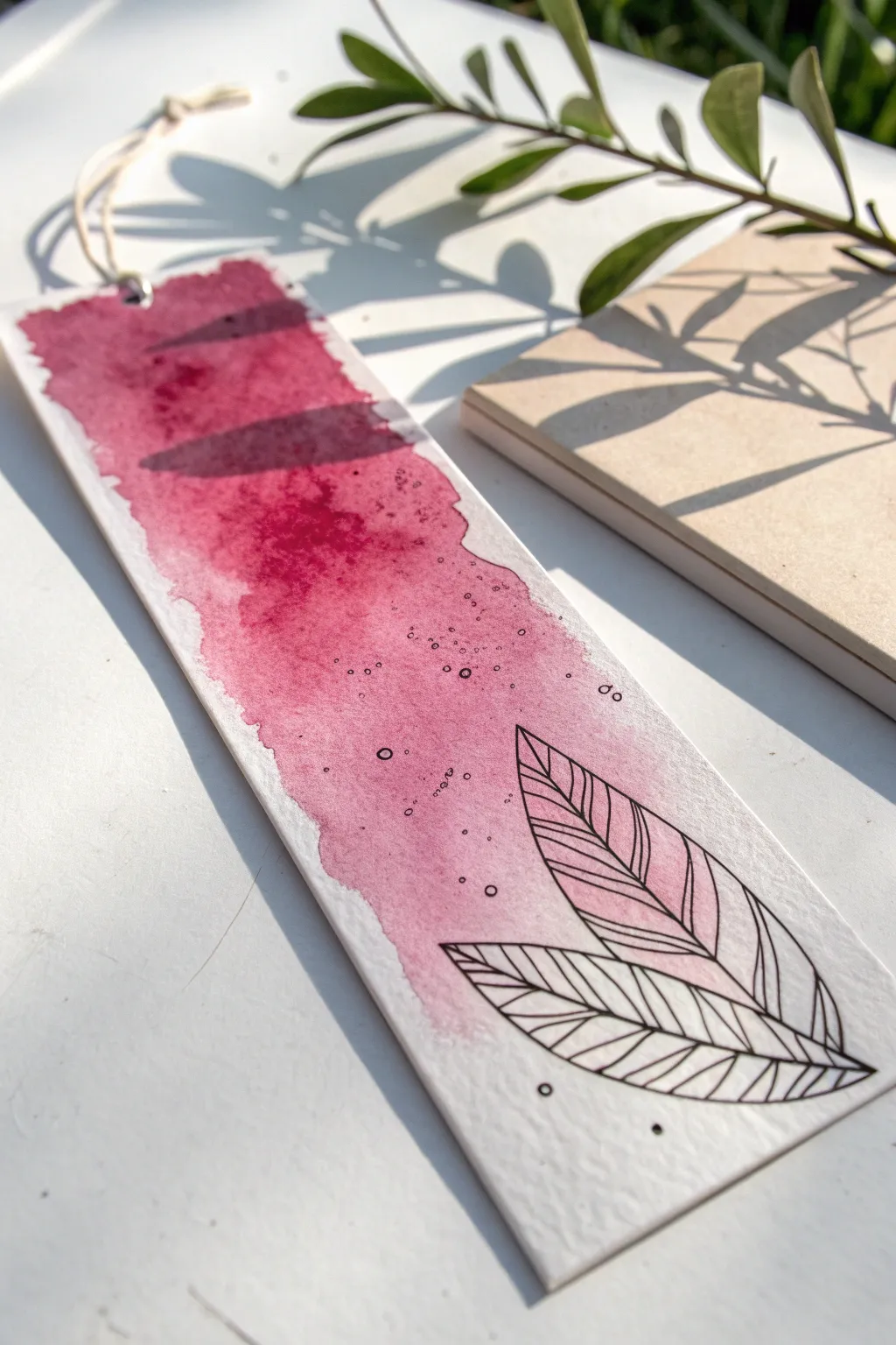 Elevate your reading with this easy DIY. Minimalist line art meets bold watercolor.