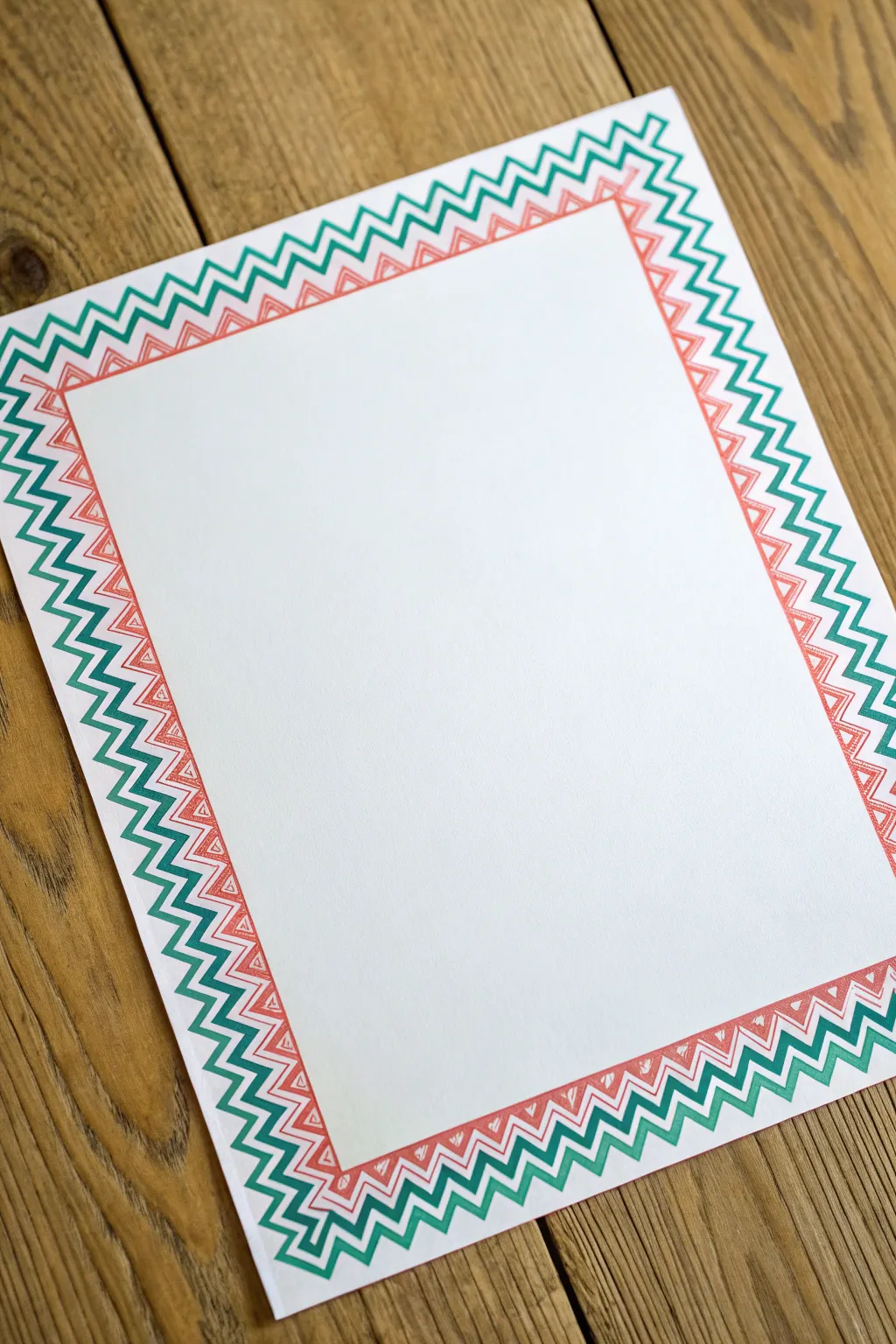 Vibrant zigzag border framing a clean title space, perfect for energetic school projects.