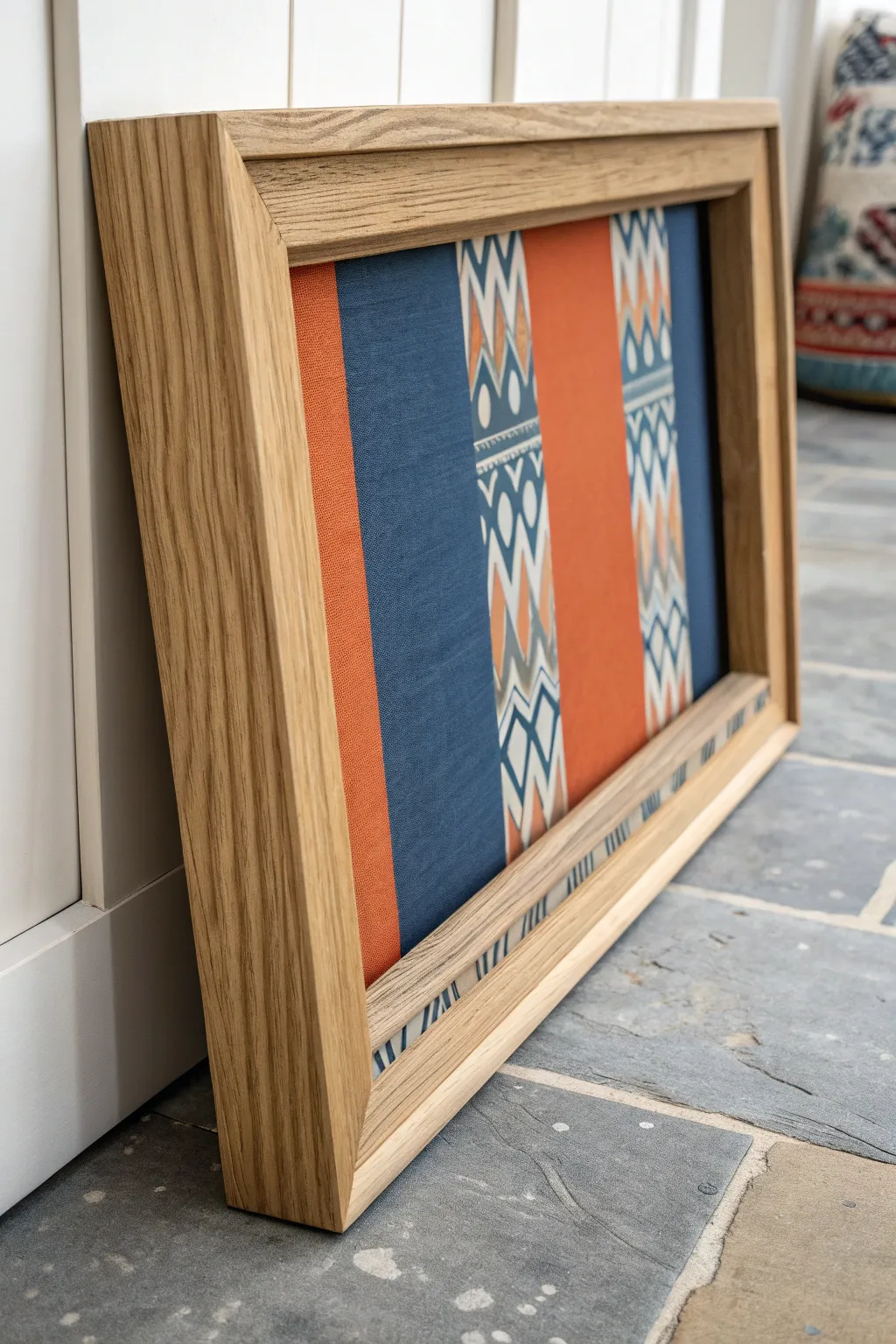 Deep tray frame that fits thick gallery-wrapped canvas beautifully, highlighting depth and craftsmanship