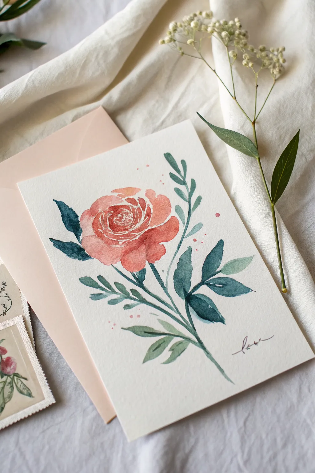 An easy bold rose painting with a tiny love note makes the sweetest handmade gift for Grandma.