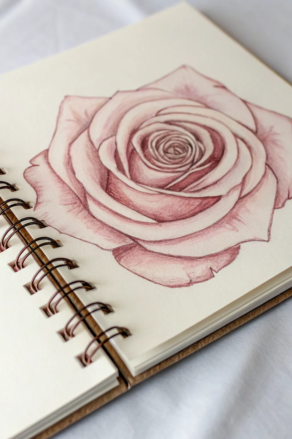 Easy two-tone pastel rose petals: light + dark shading for quick depth and a pretty minimalist look