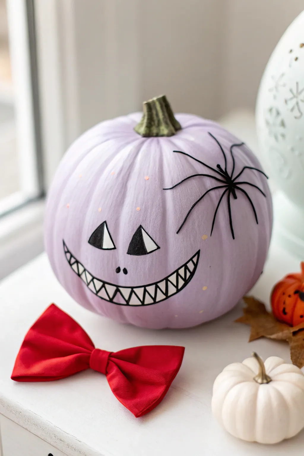 Sink your teeth into this DIY Vampire Pumpkin. An easy, chic paint idea for Halloween!