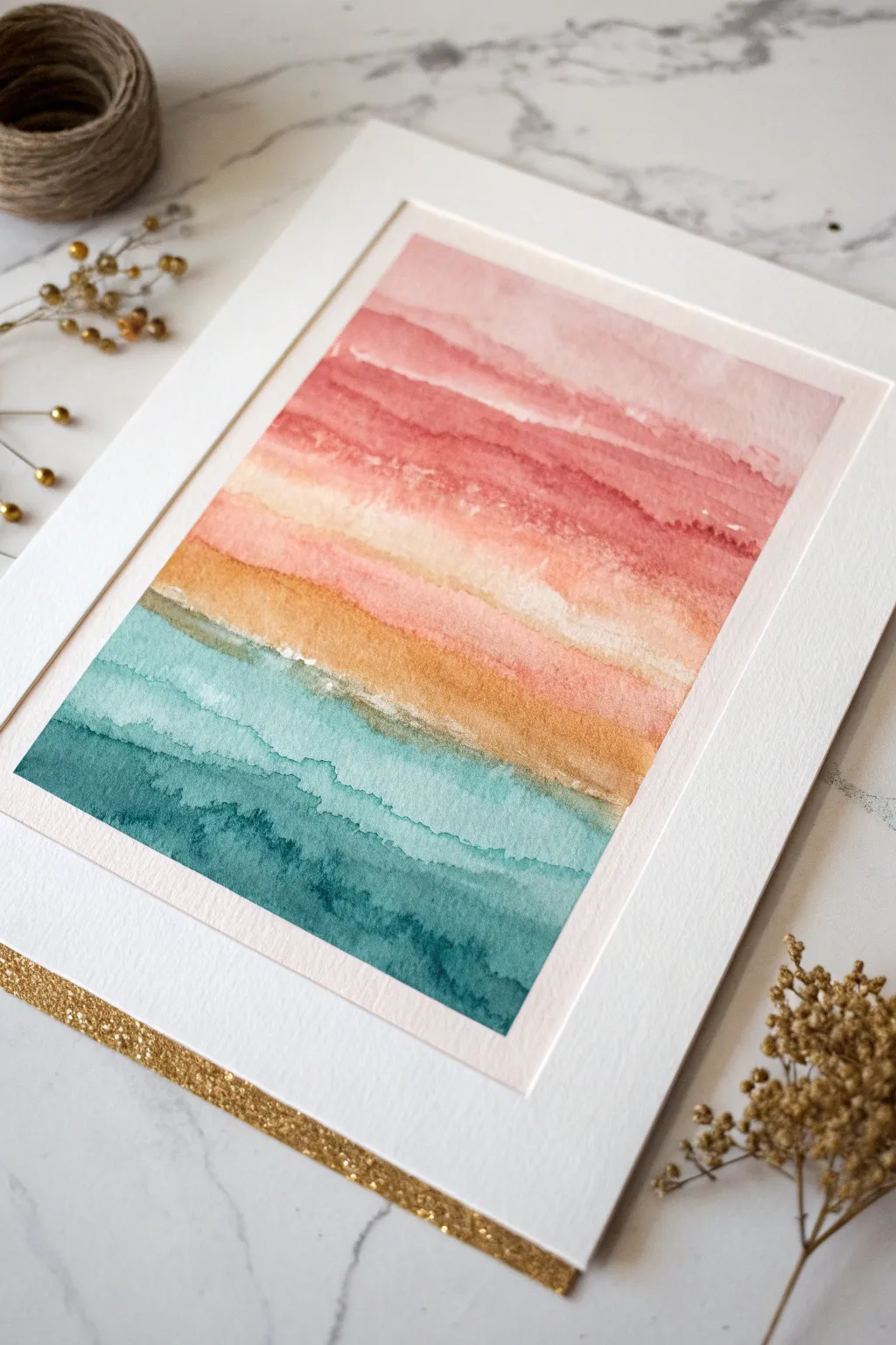 Abstract love color wash idea: layered engagement hues, dreamy drips, and a hidden corner detail