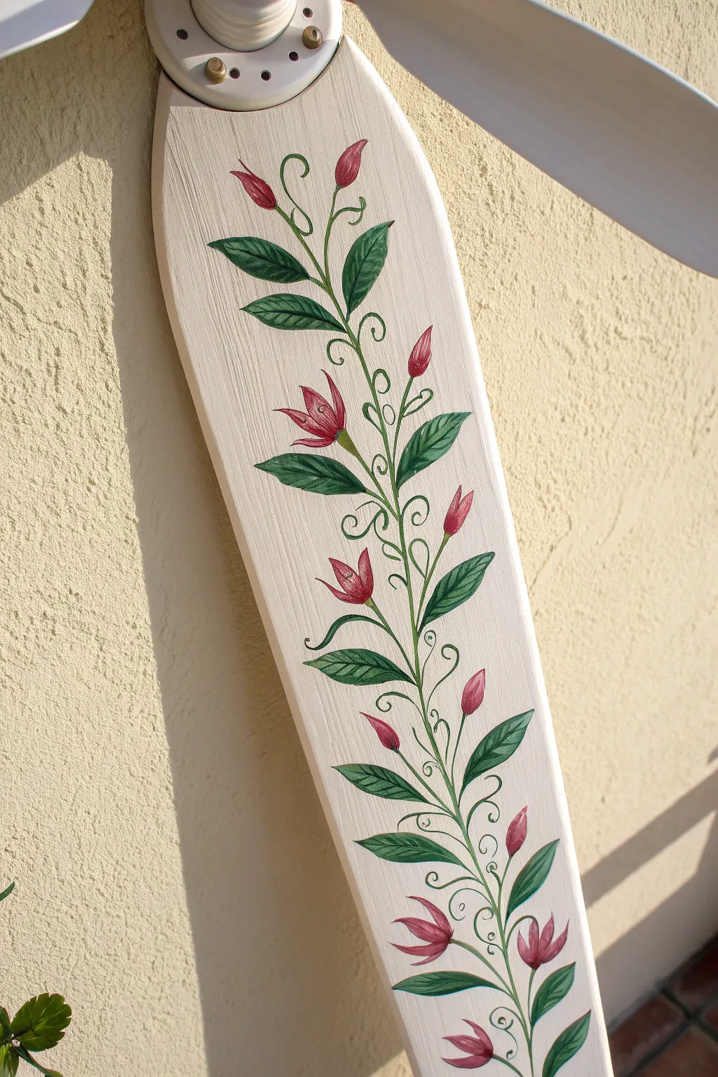 Refresh your ceiling fan with these elegant hand-painted floral vines.