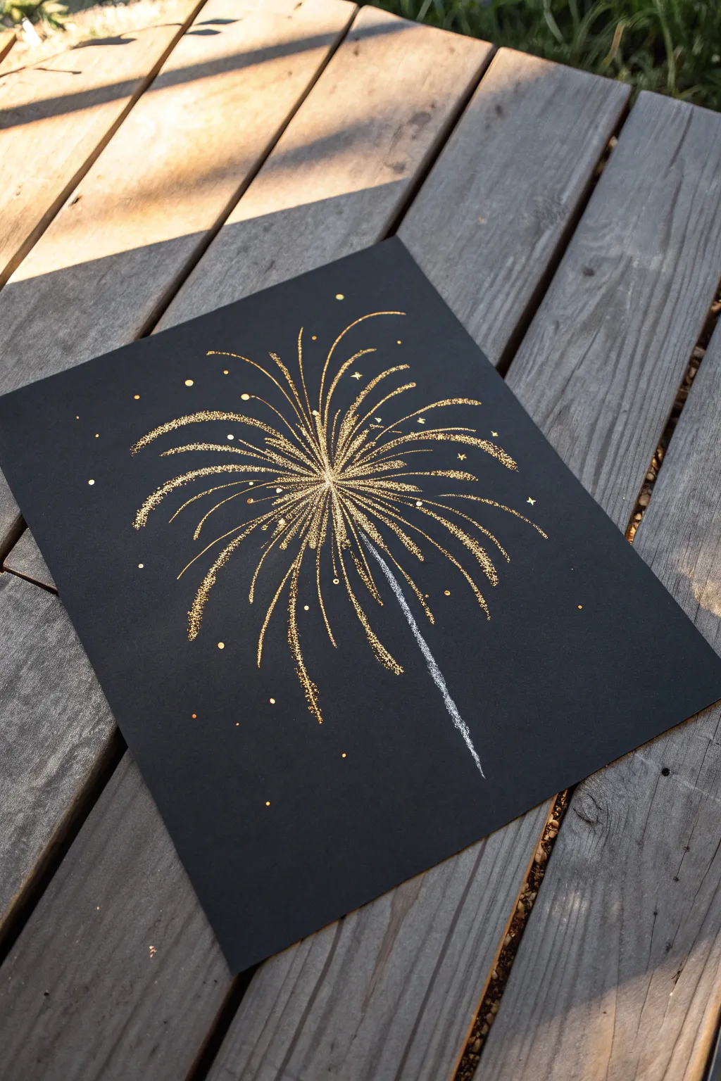Try straw-blown spark branches: a bold, lightning-like firework burst that feels minimal and magical.