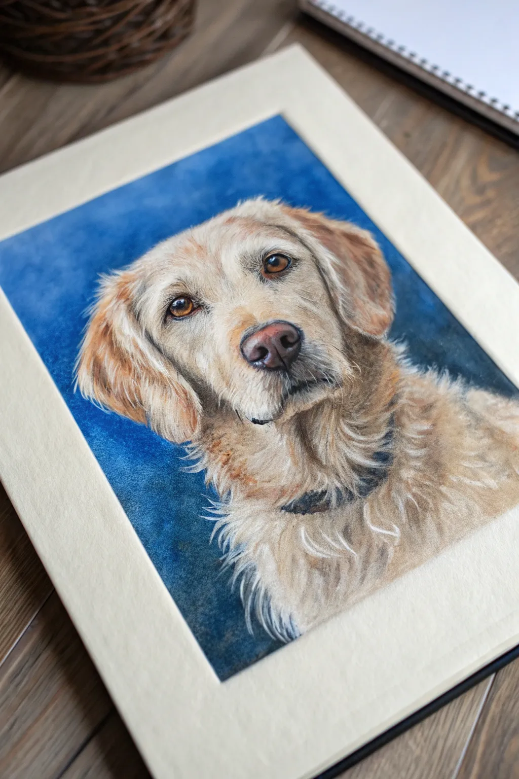 Easy oil pastel pet portrait with velvety fur layers and bright catchlights in bold minimal color
