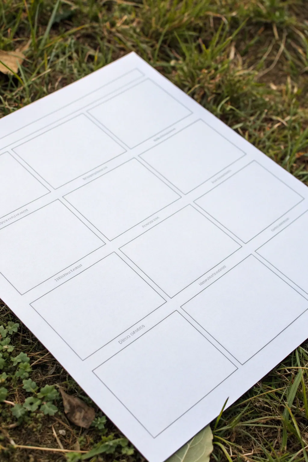 Color-coded topic blocks for a one-pager layout idea, clean, bold, and beautifully organized.