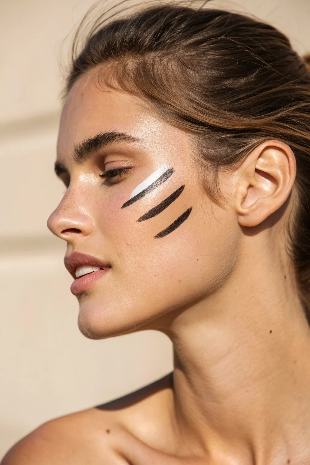 Quick tiger scratch stripes: three bold curves with a fine white highlight for instant edge