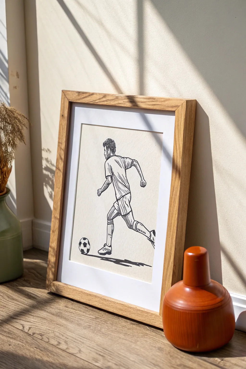 Capture the movement with a single line. A perfect minimalist touch for soccer lovers. ⚽✨