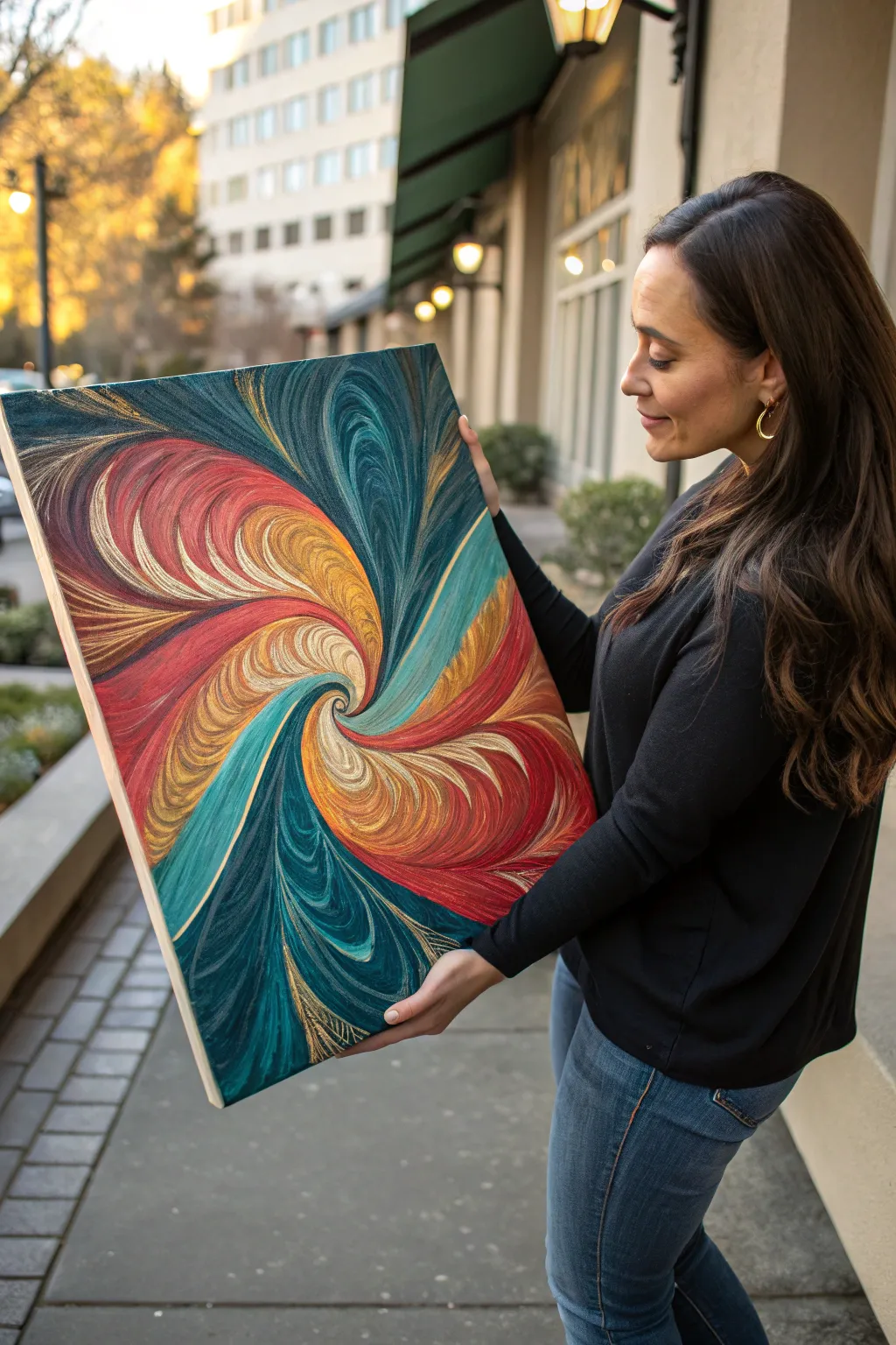 Paint prana-inspired energy swirls in bold color to bring motion and calm to your art.