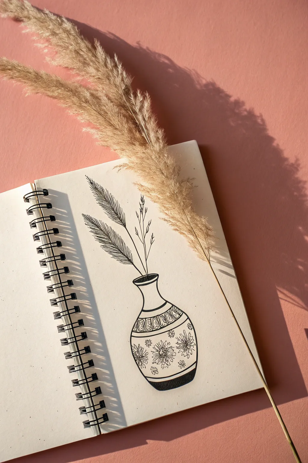 Comic shading mood: bold outlines and punchy shadows on a minimalist vase illustration