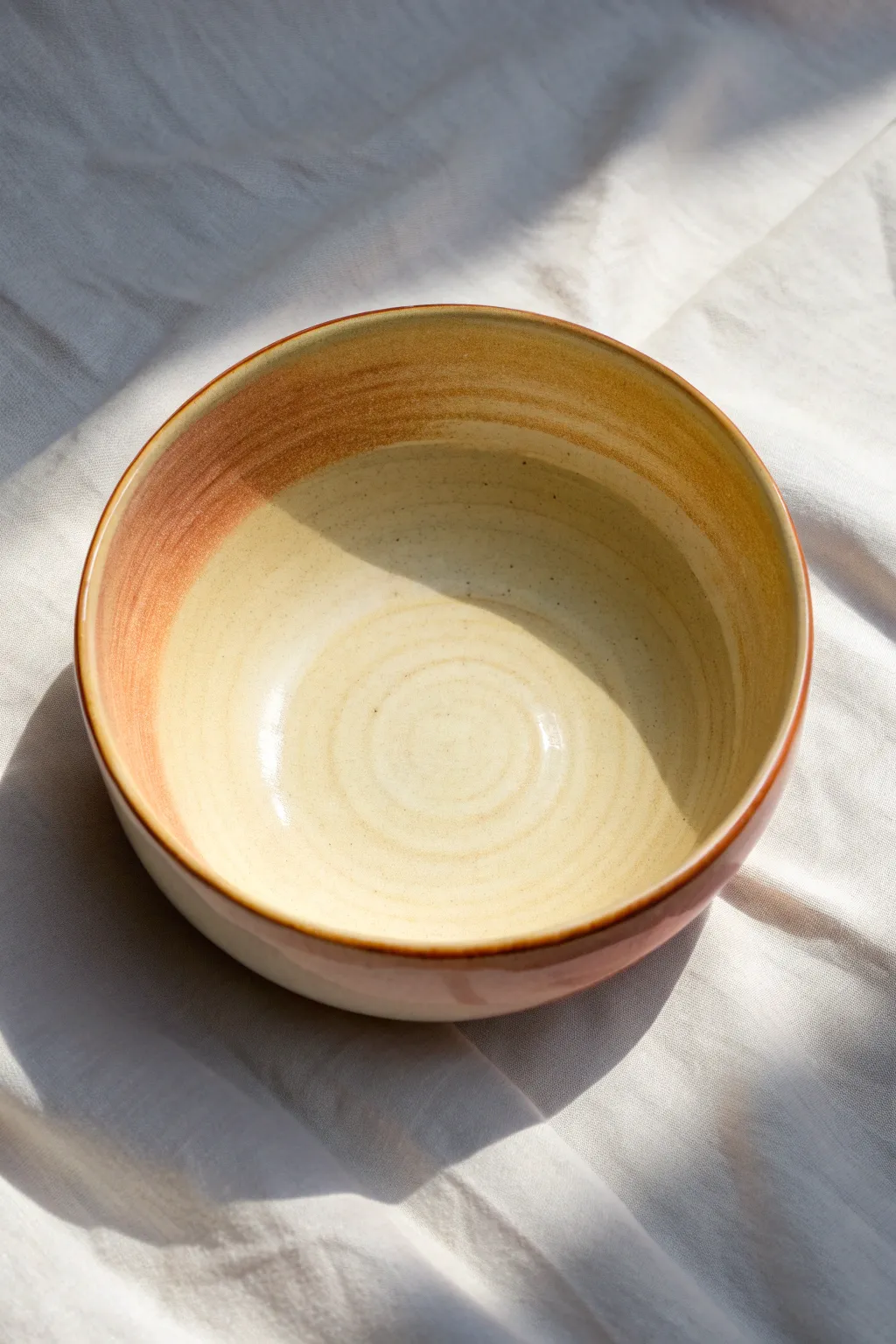 Soft ombre bowl interior fading from rim to center, perfect beginner painting inspiration