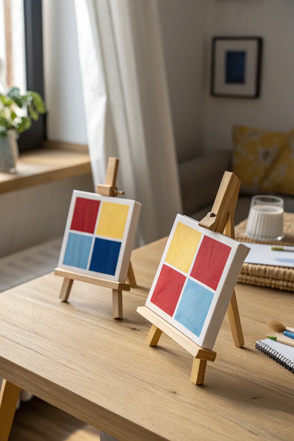 Paint each other in bold, simple color blocks for a sweet and easy date night portrait session.