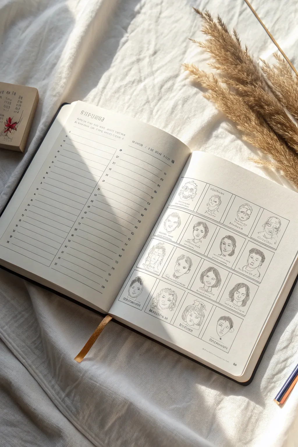 Plan character sheets in your drawing ideas book with clean spreads for faces, outfits, props.