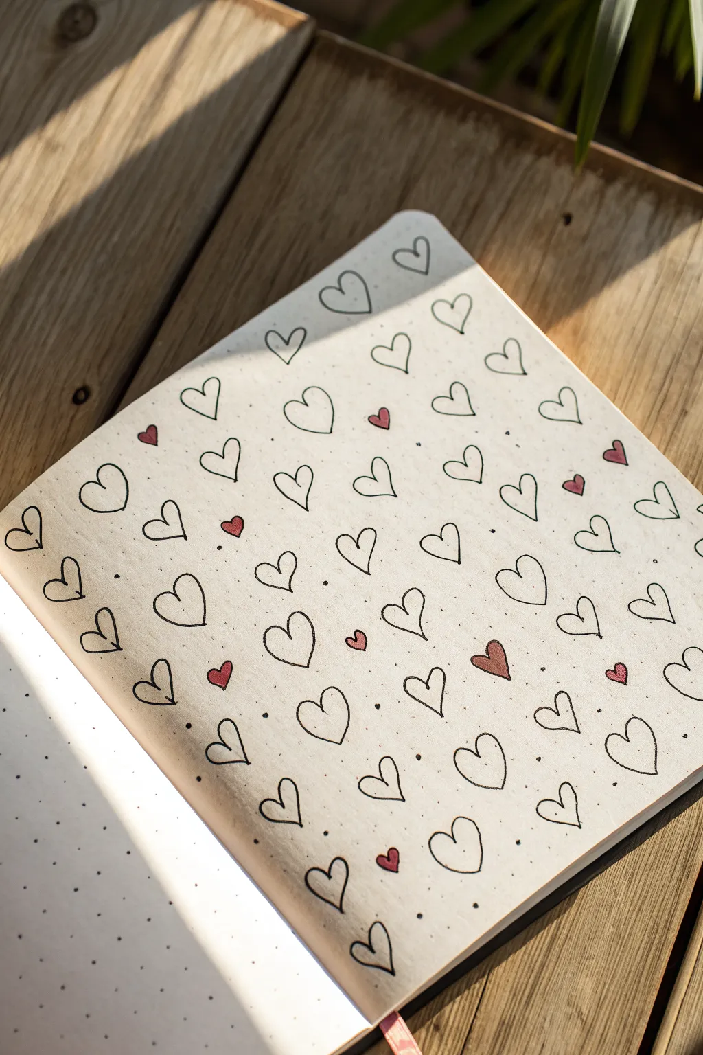Tiny heart scatter doodle background, minimal and sweet, perfect for quick art ideas.
