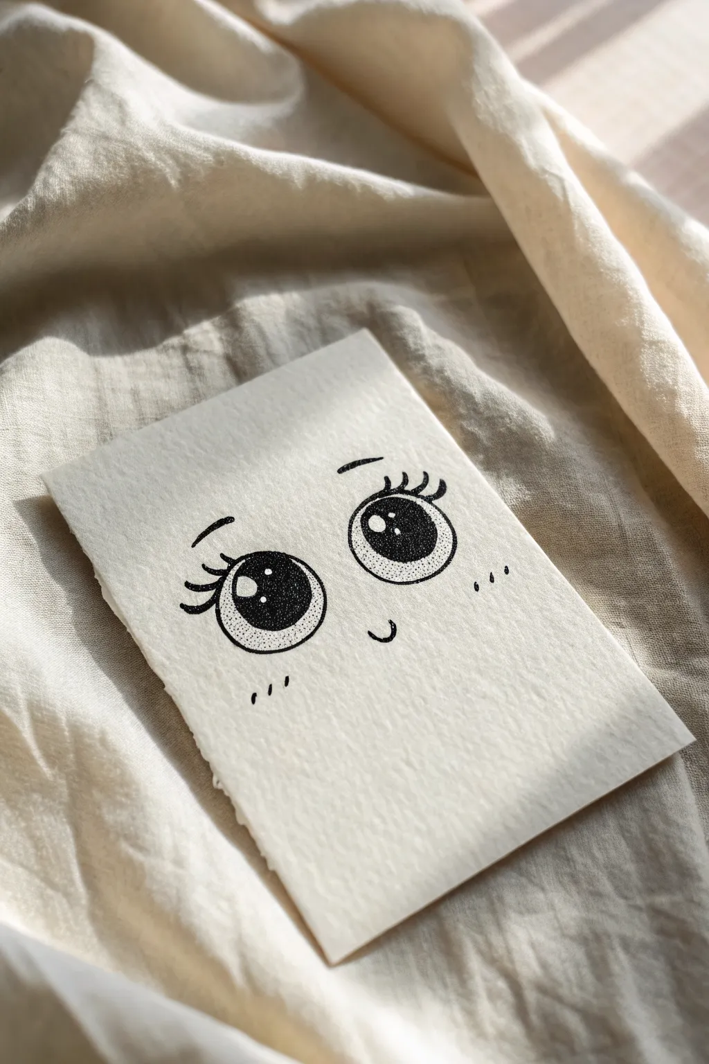 Chibi round button eyes with big highlights and tiny lashes, perfect for cute characters.