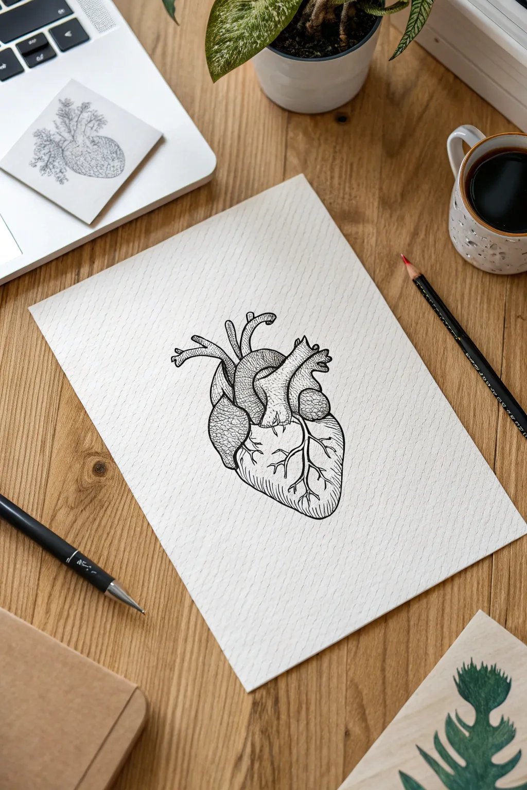 A drawing straight from the heart. Create this meaningful anatomical tribute for Dad.